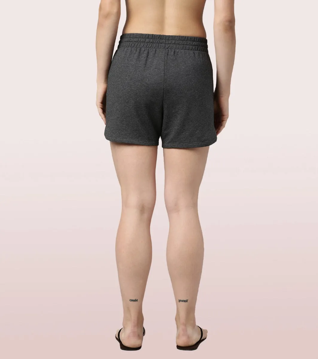 Comfy Shorts | Terry Shorts With Adjustable Waistband & Pockets