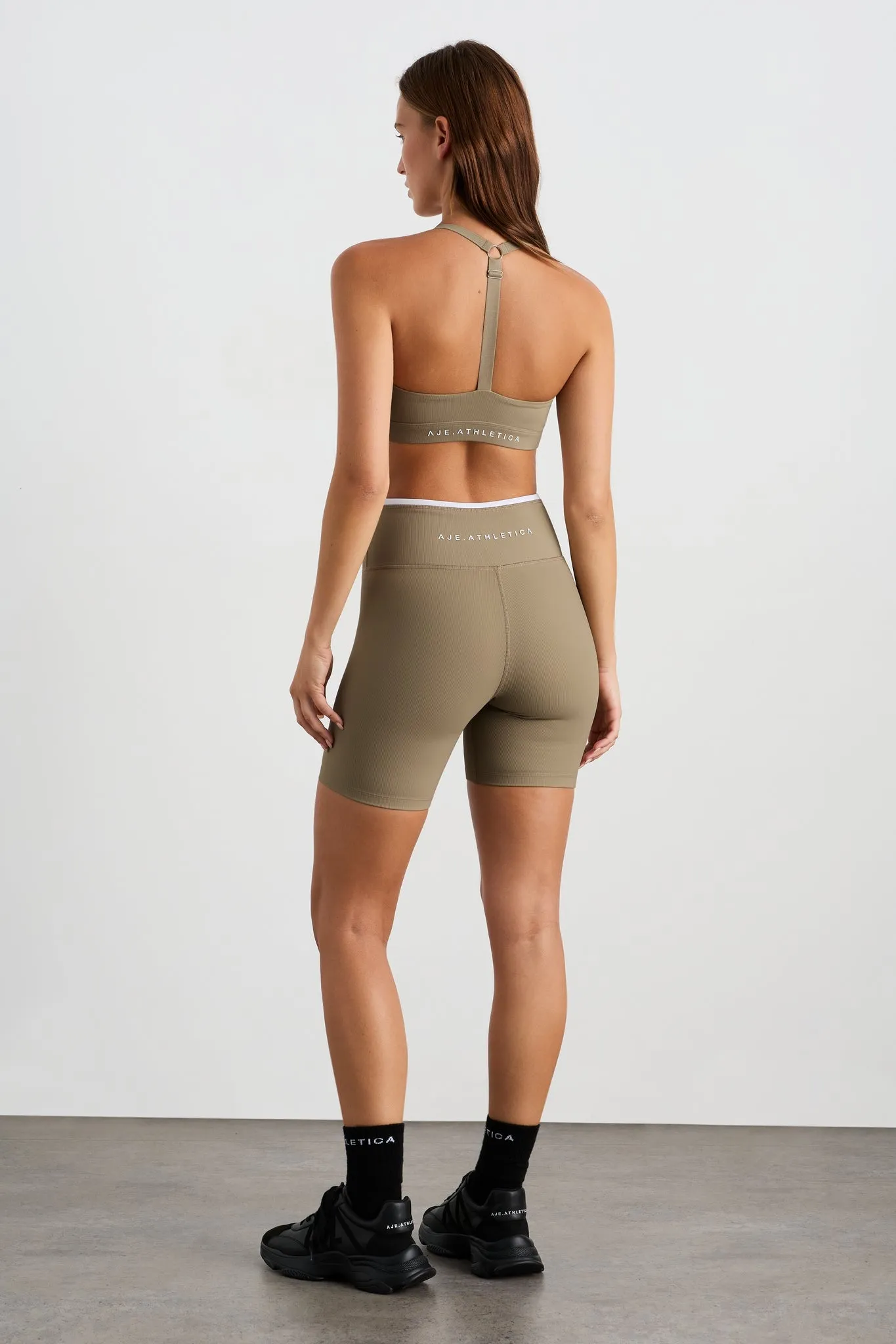 Contrast Rib Mid Length Bike Short 601