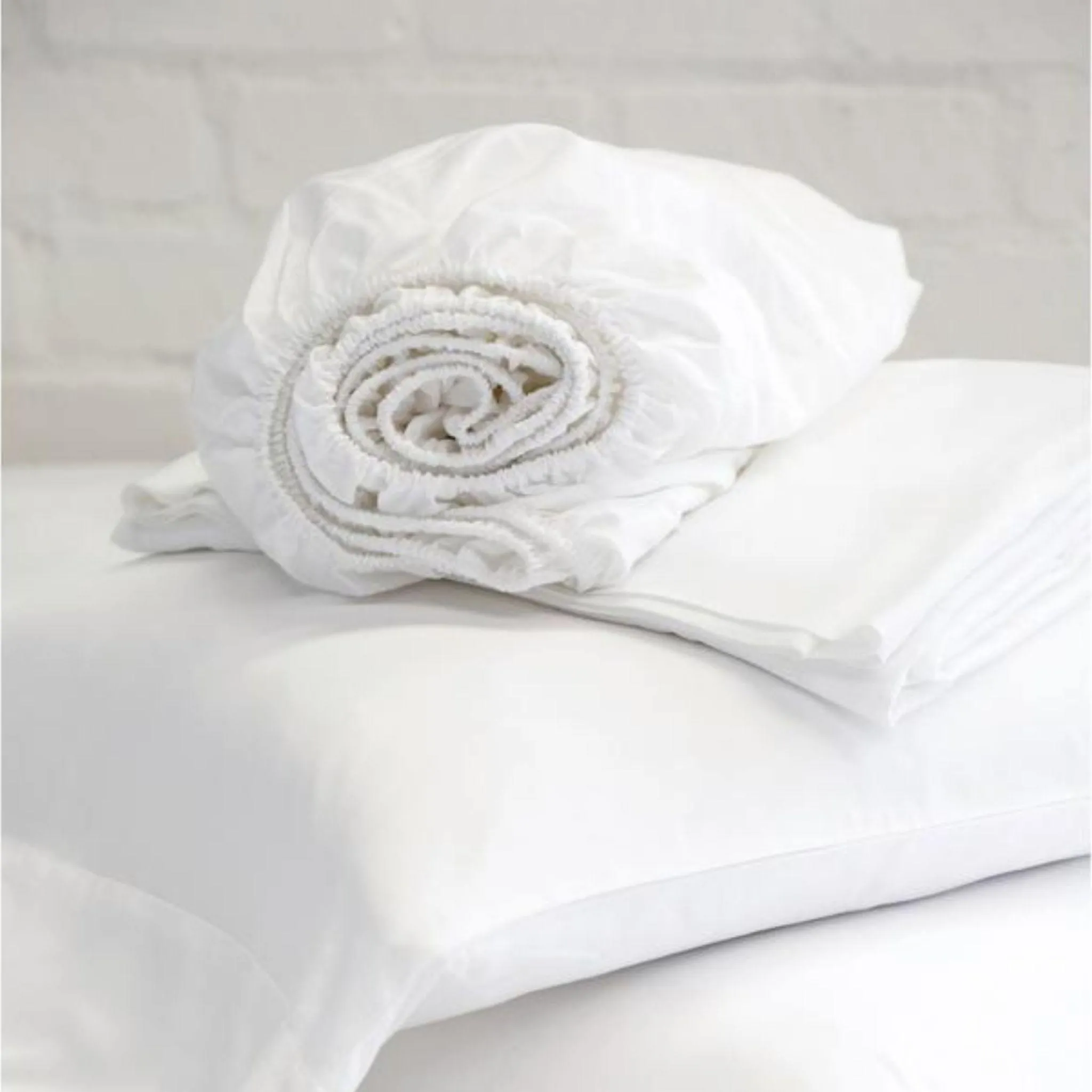 Cotton Sateen Sheet Set by Pom Pom at Home, White