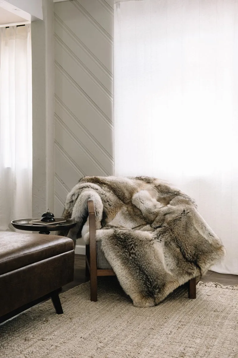 Coyote Fur Throw