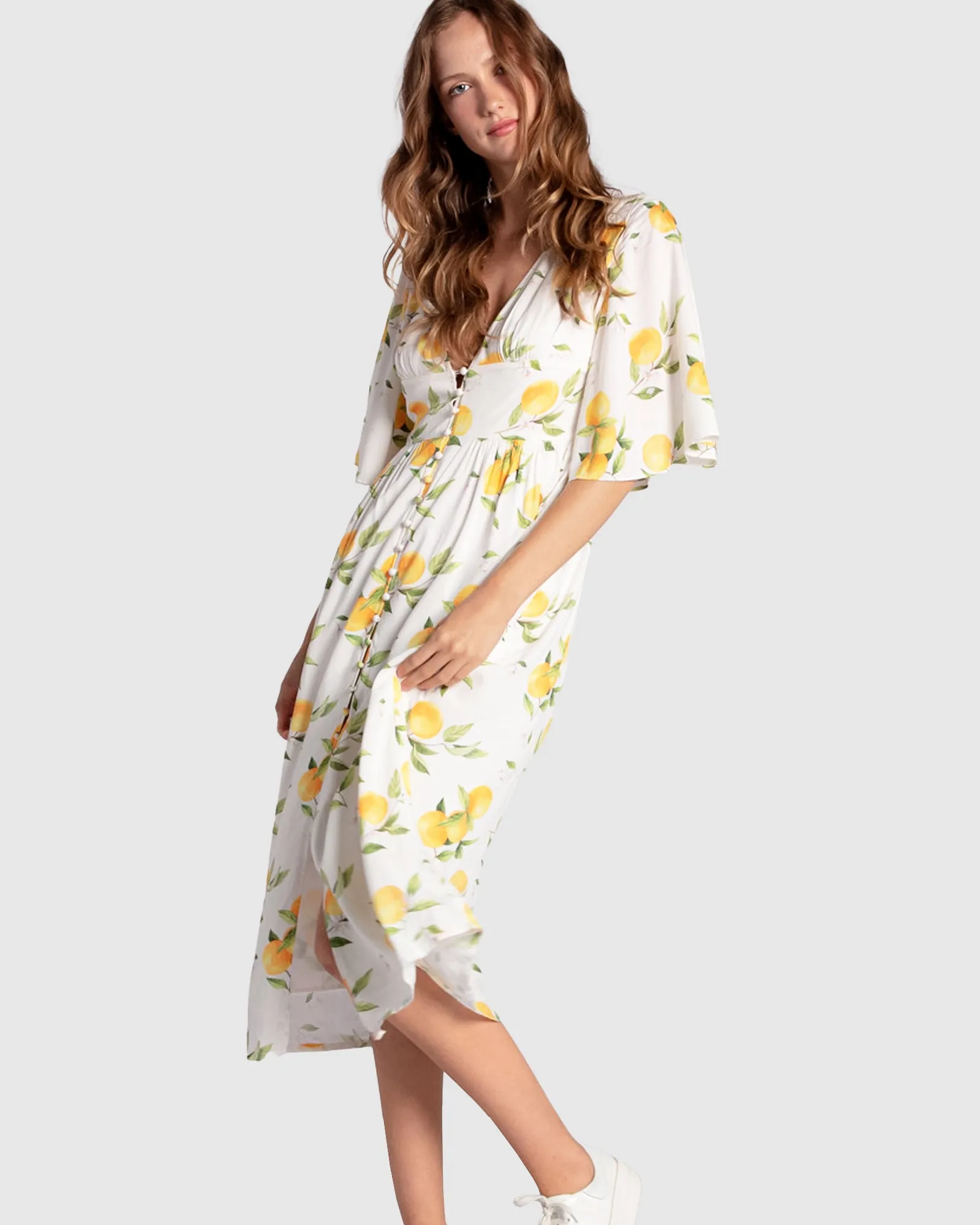 Crazy Love Button Up Dress - Orchard