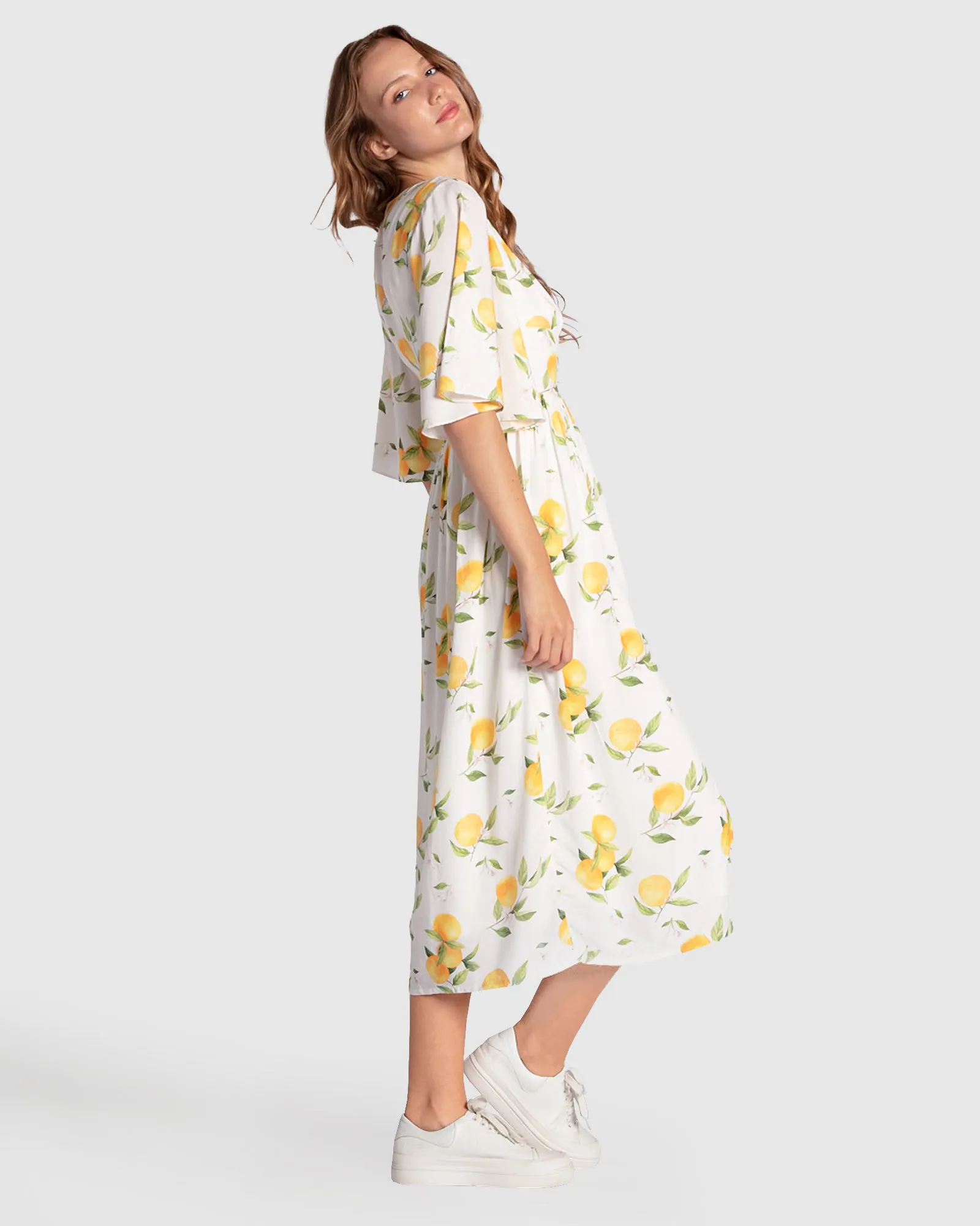 Crazy Love Button Up Dress - Orchard