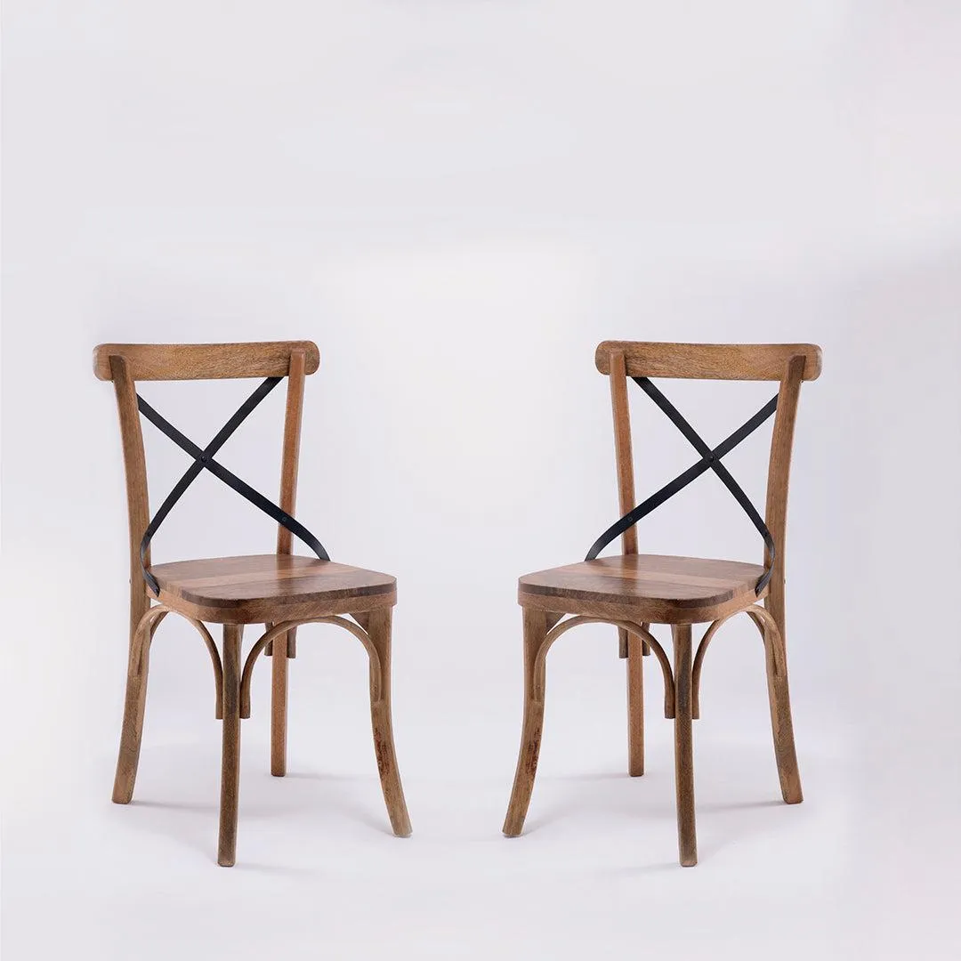 Cross Back Chair Set Of 2