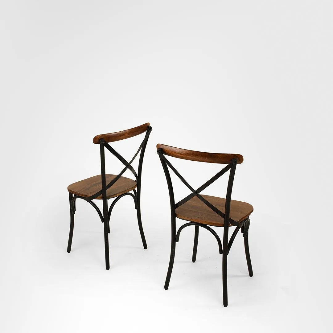 Cross Back Chair Set Of 2