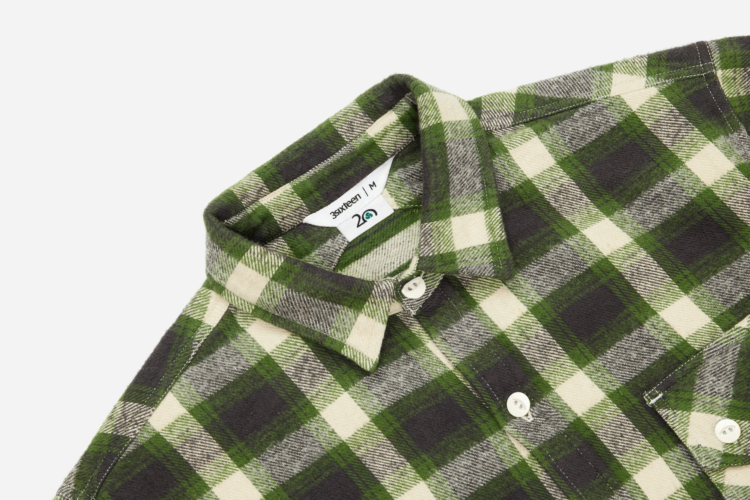 Crosscut Flannel ~ Emerald Shaggy Check