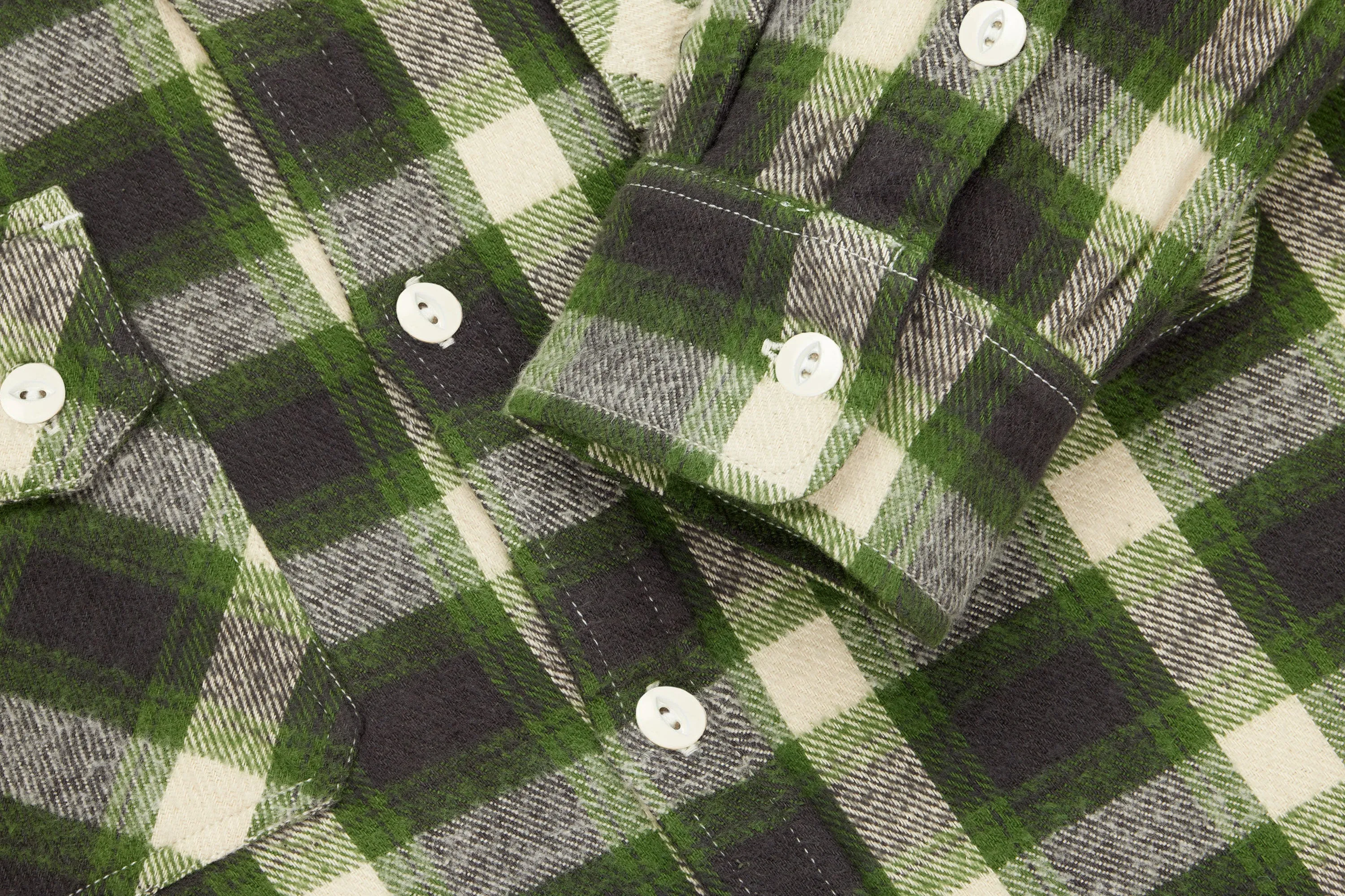 Crosscut Flannel ~ Emerald Shaggy Check