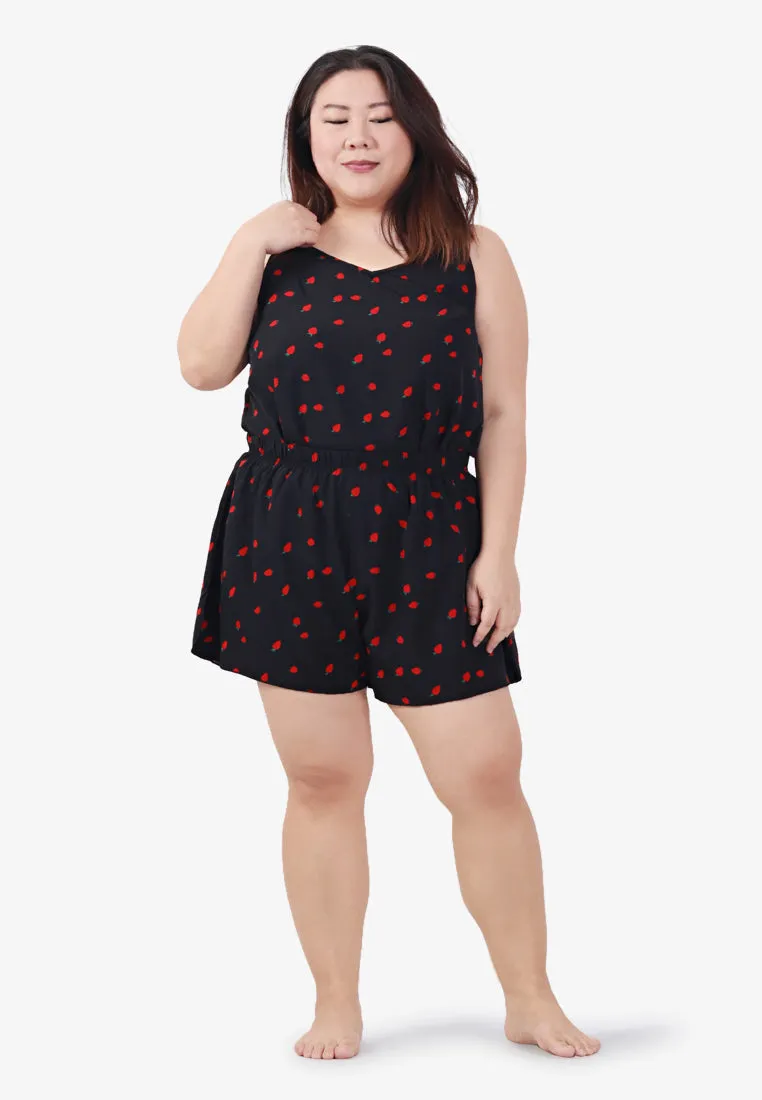 Cutiepie Short Sleepwear Set - Midnight Strawberry