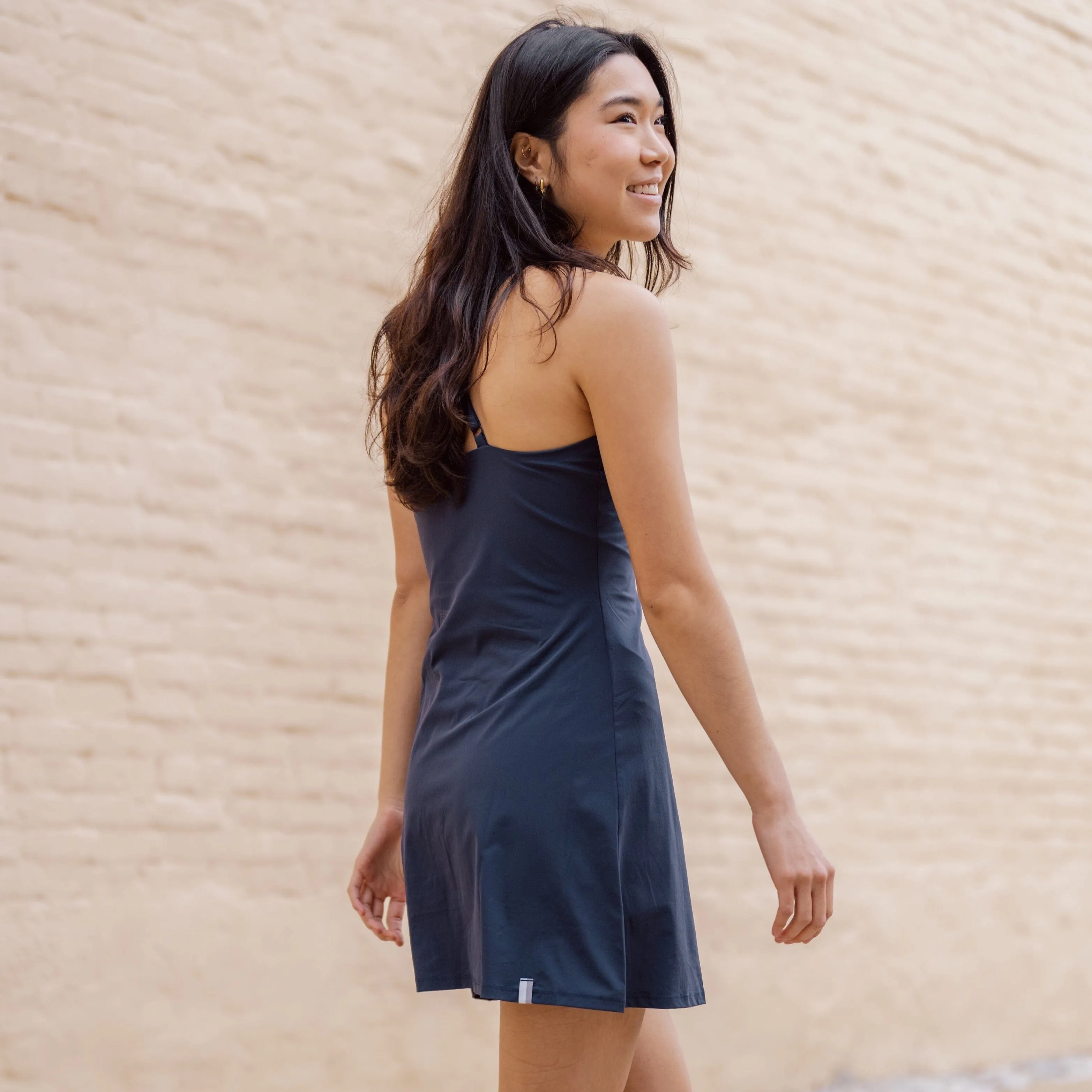 Demi Active Dress | Solid - Fleet Navy