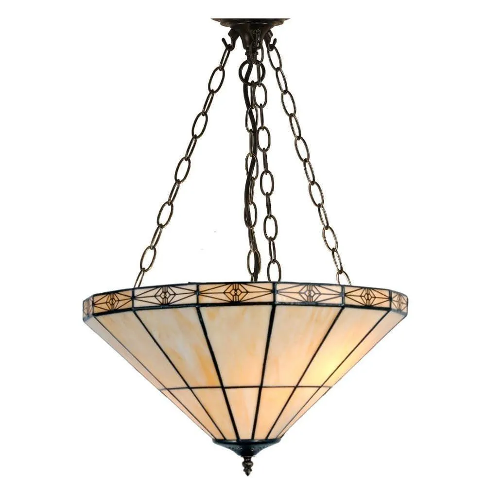 Dorchester Large Inverted Tiffany Ceiling Light