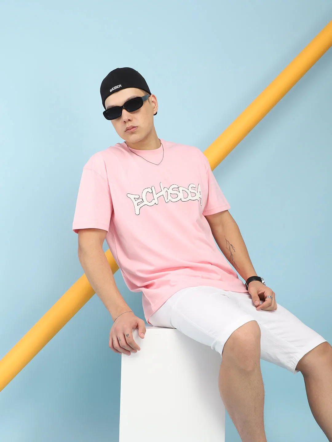 Echosdsa Oversized Pink T-Shirt