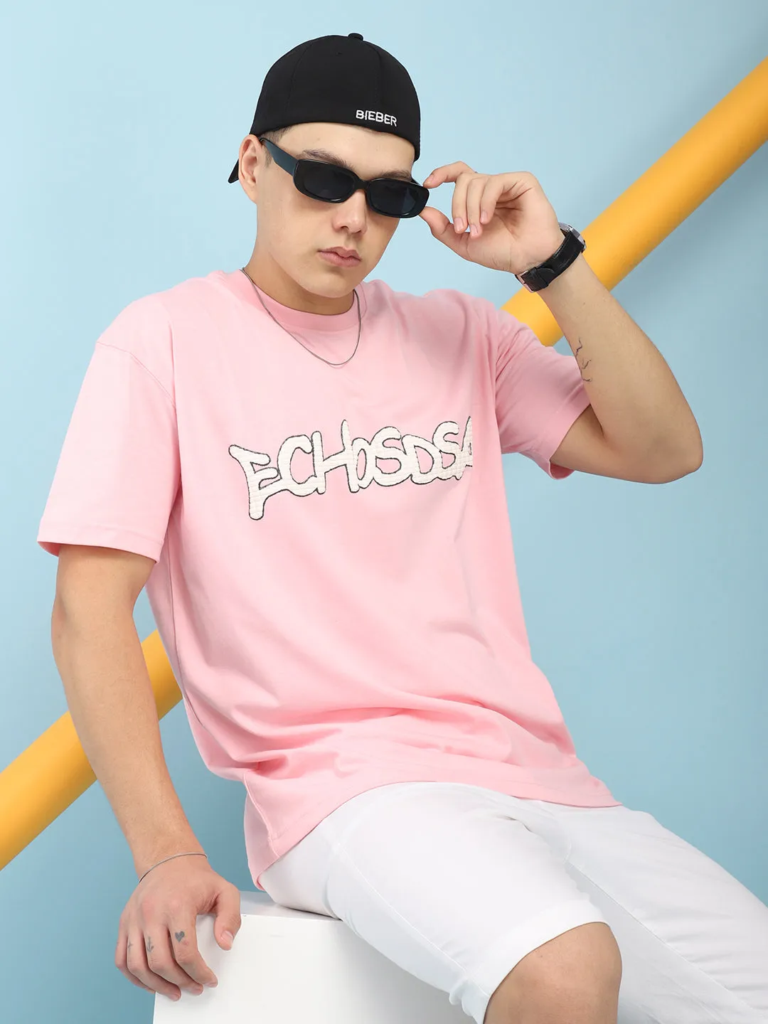 Echosdsa Oversized Pink T-Shirt