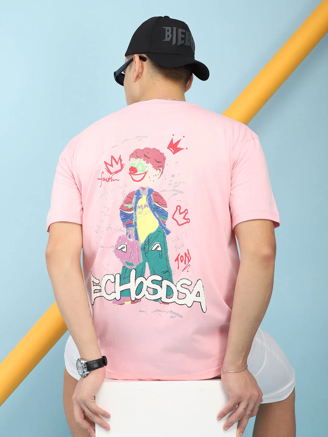 Echosdsa Oversized Pink T-Shirt