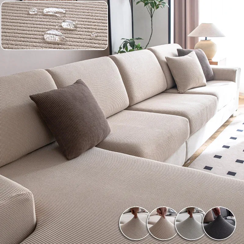 Elastic Sofa Cover Luxury Adjustable Elastic Couch Cover for Living Room Sofa Seat Cover 1 2 3 4 Seat L Shaped Full Set