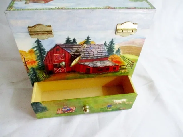 ENCHANTMINTS HORSE RANCH MY OLD KENTUCKY HOME Jewelry Music BOX Case