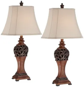 EXETER BRONZE TABLE LAMP SET OF 2