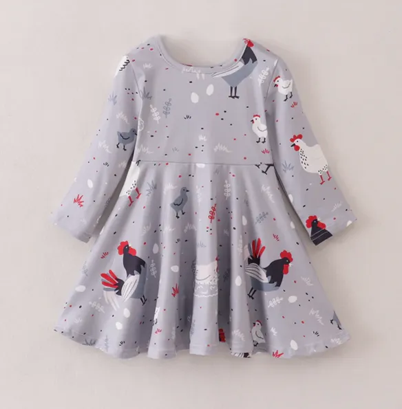 FALL CHICKEN GREY DRESS