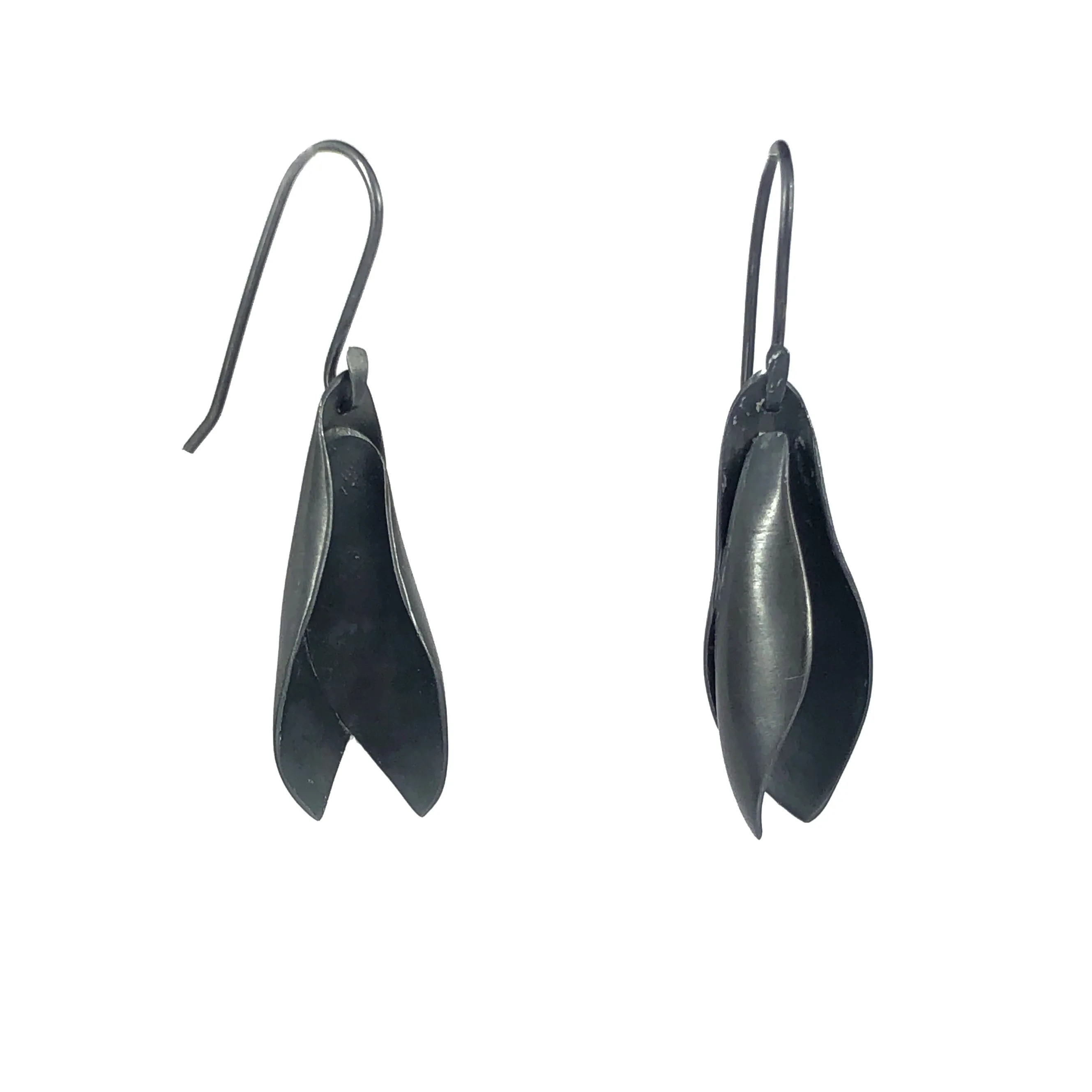 Flower Drop Oxidised Earrings - Sarah Bourke