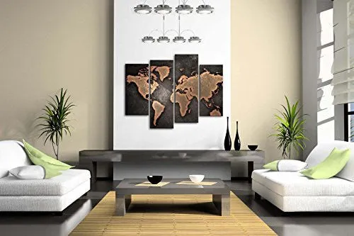 GENERAL WORLD MAP BLACK BACKGROUND WALL ART PAINTING PICTURES PRINT ON CANVAS ART THE PICTURE FOR HOME MODERN DECORATION