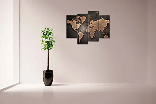 GENERAL WORLD MAP BLACK BACKGROUND WALL ART PAINTING PICTURES PRINT ON CANVAS ART THE PICTURE FOR HOME MODERN DECORATION