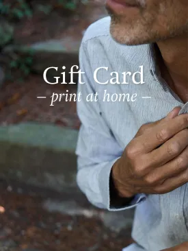 Gift Card 'print at home'