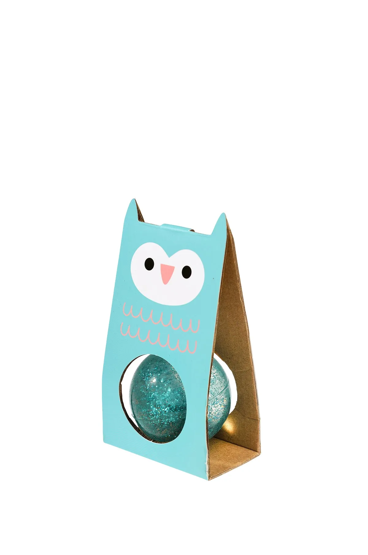 Glitter Bouncy Ball Blue Owl