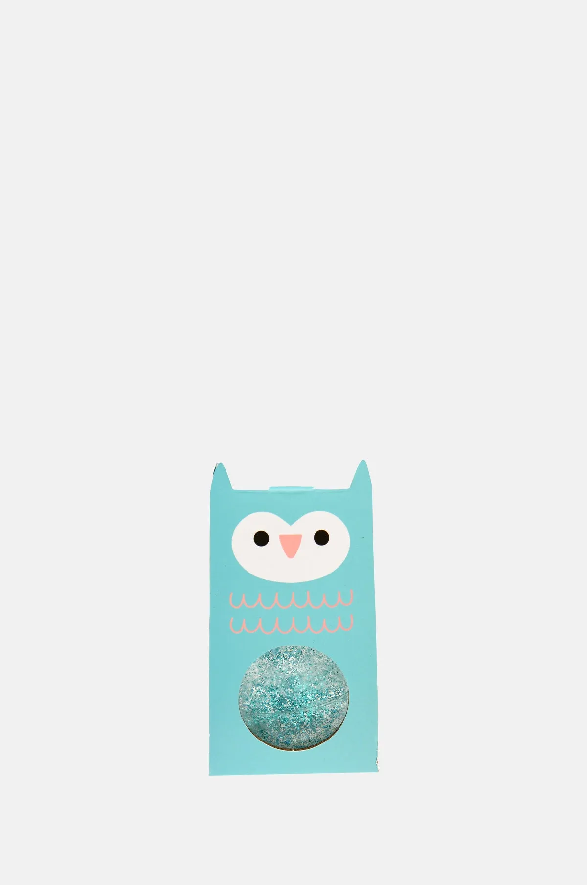 Glitter Bouncy Ball Blue Owl