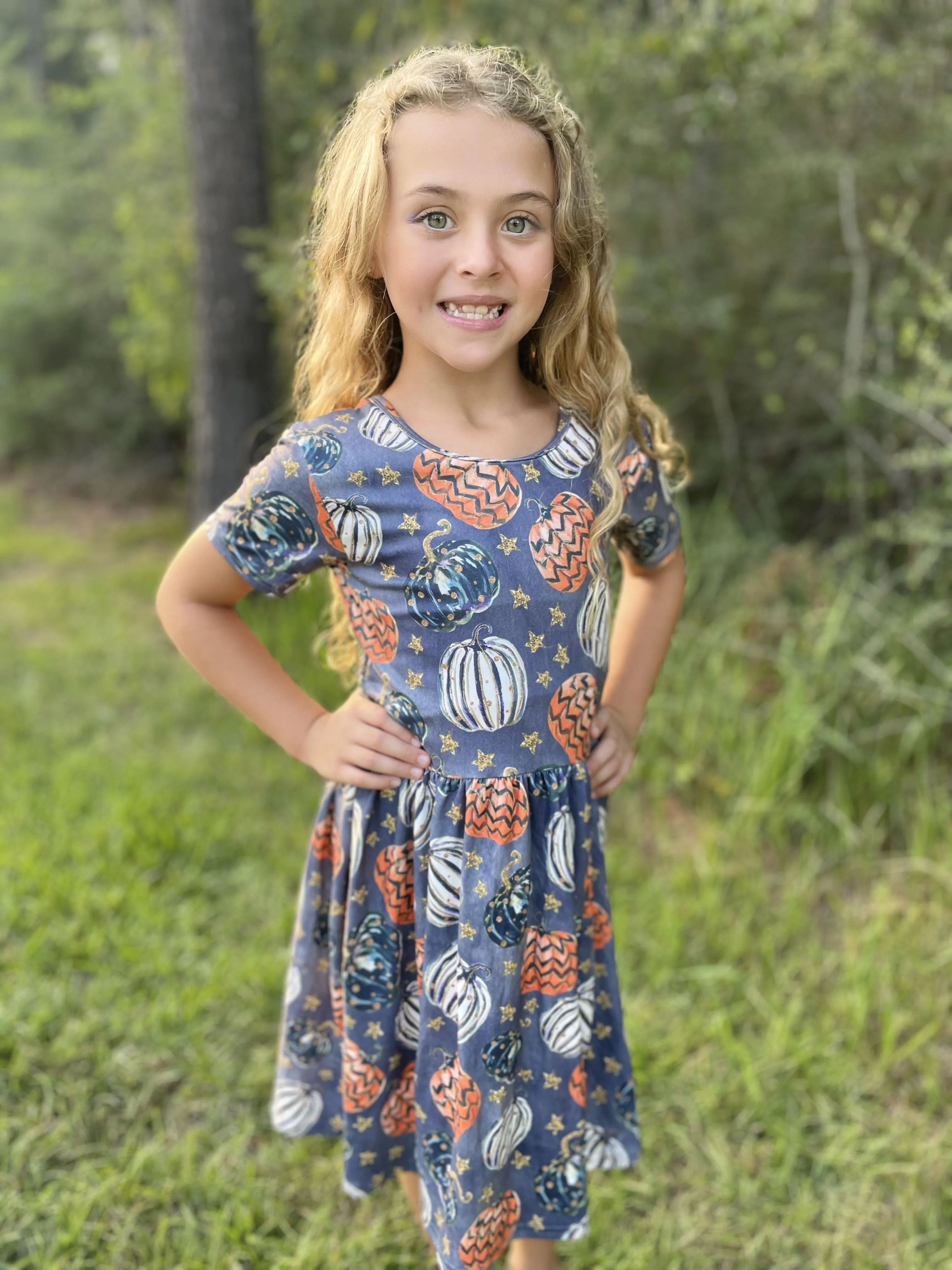 GLITTERY PUMPKINS DRESS