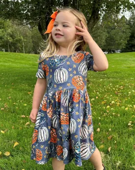 GLITTERY PUMPKINS DRESS