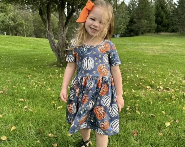 GLITTERY PUMPKINS DRESS