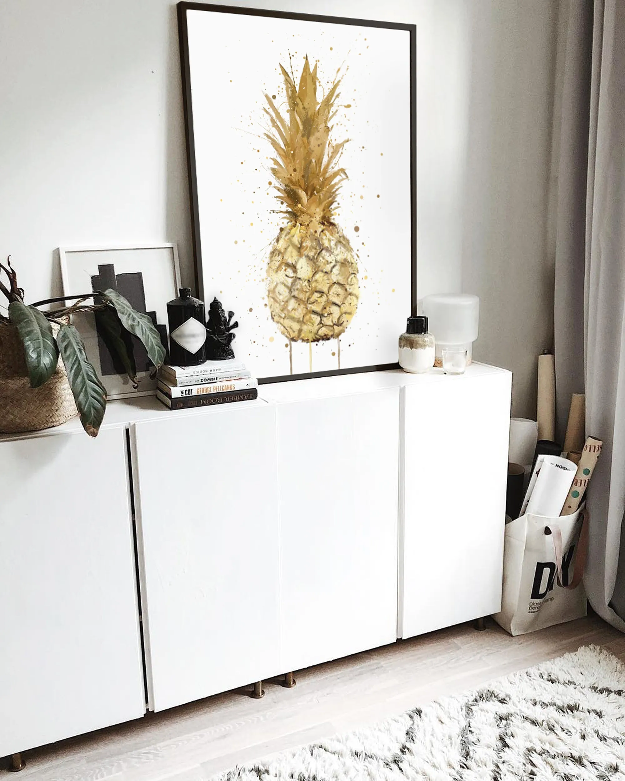 Gold Pineapple' Wall Art Print