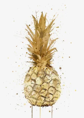 Gold Pineapple' Wall Art Print