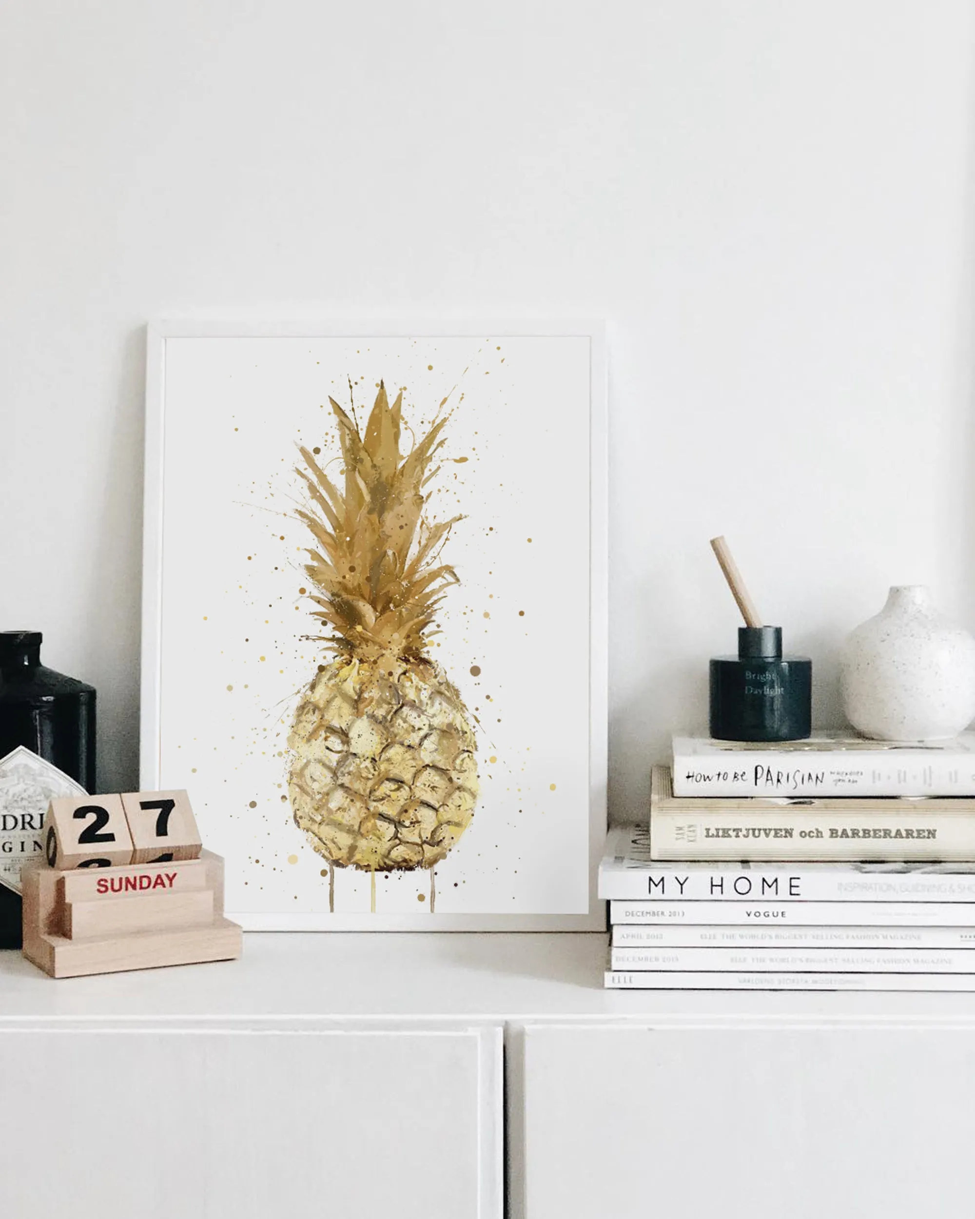 Gold Pineapple' Wall Art Print