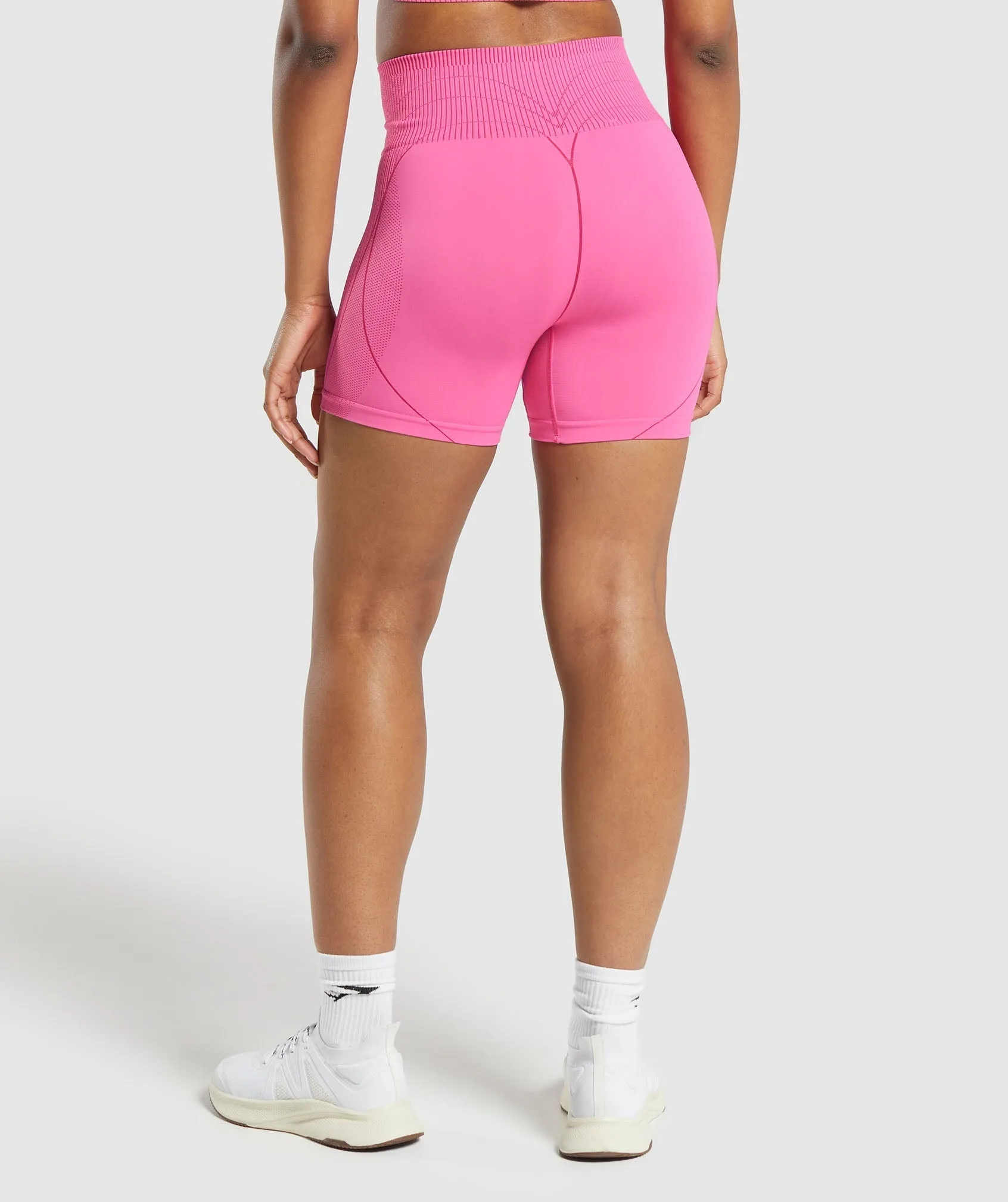 Gymshark Contour Heart Seamless Shorts - Fetch Pink/Punk Pink