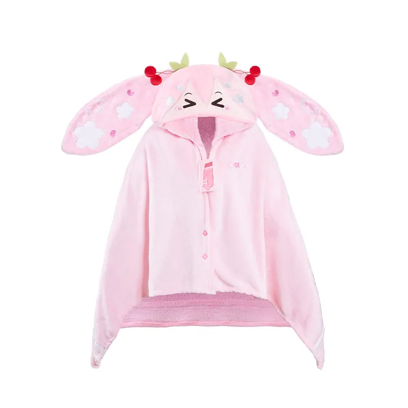 Hatsune Miku - Sakura Miku Air Conditioning Blanket with Hat Moeyu