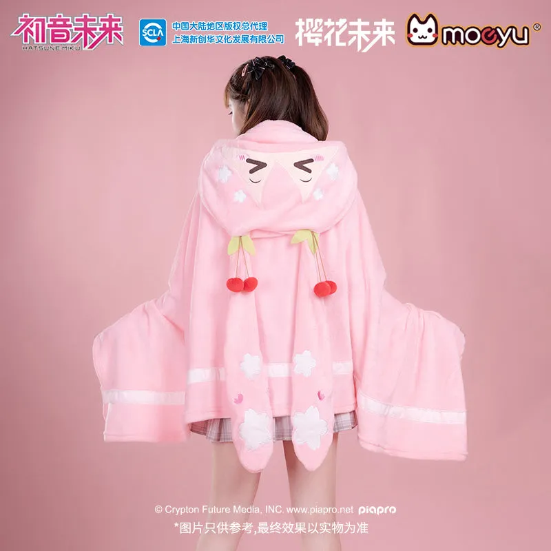 Hatsune Miku - Sakura Miku Air Conditioning Blanket with Hat Moeyu