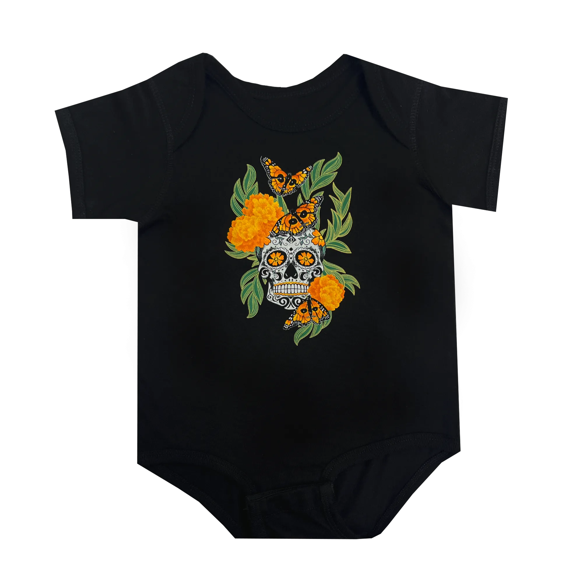 Infant Marigold Sugar Skull One-Piece