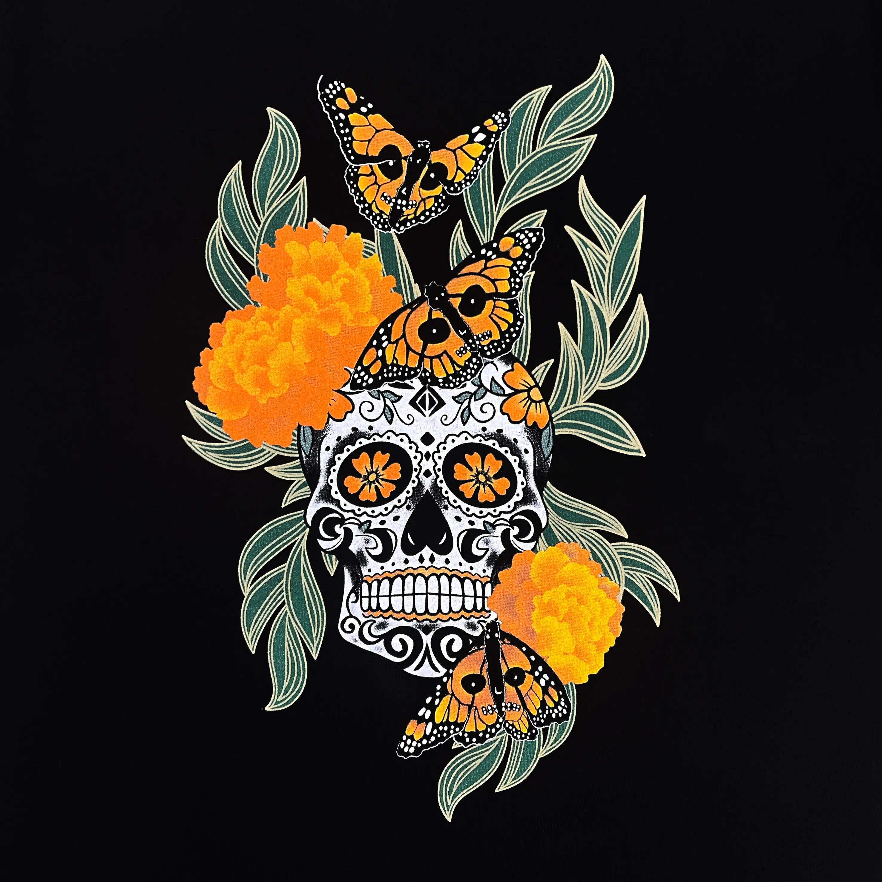 Infant Marigold Sugar Skull One-Piece