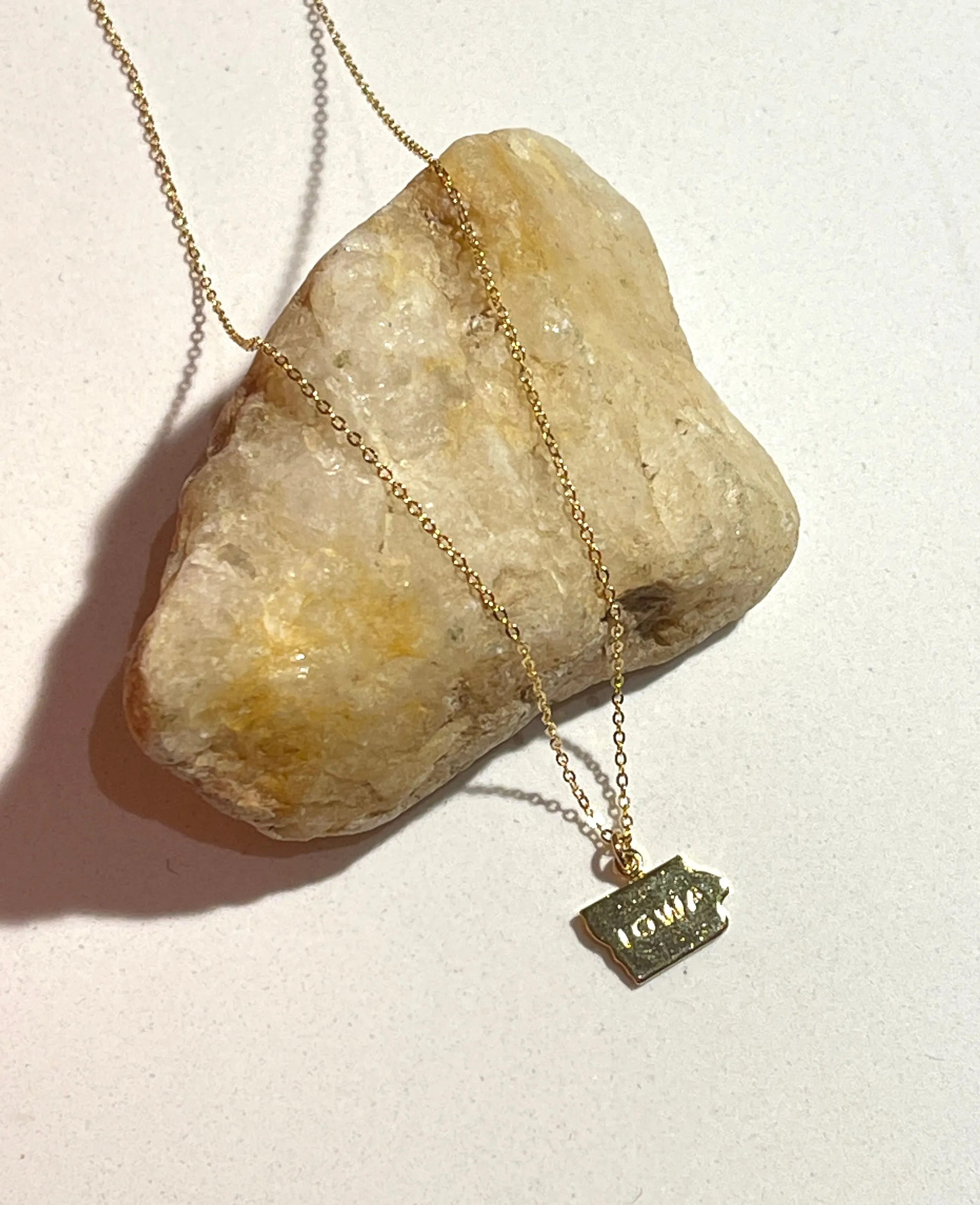 Iowa Home Charm Necklace