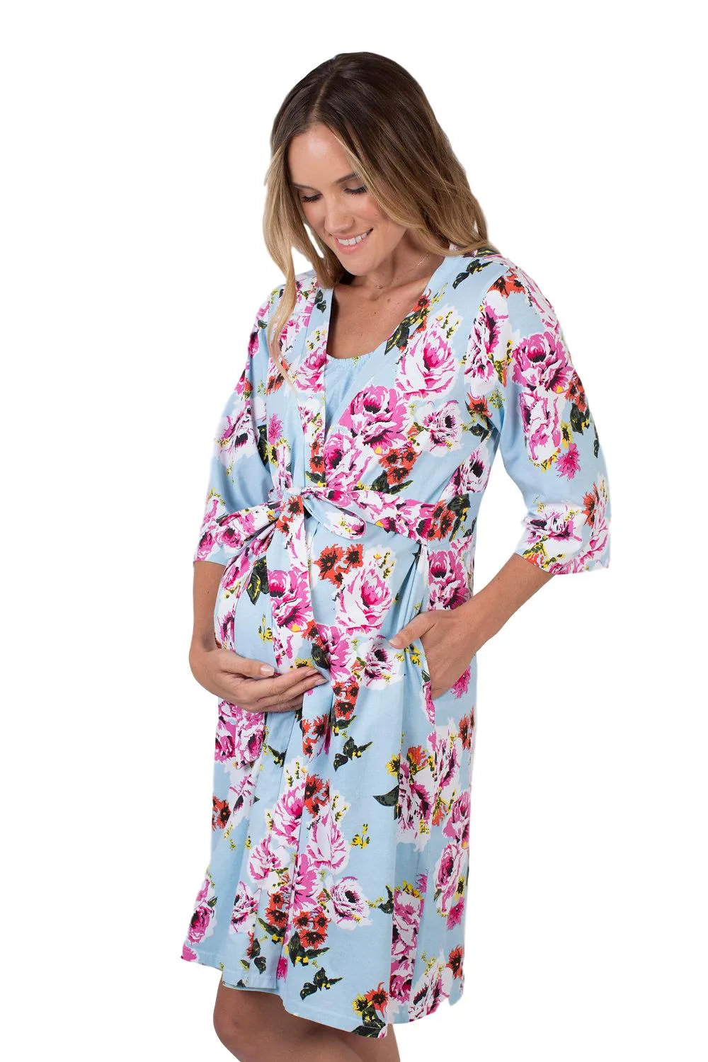 Isla Blue Floral Robe