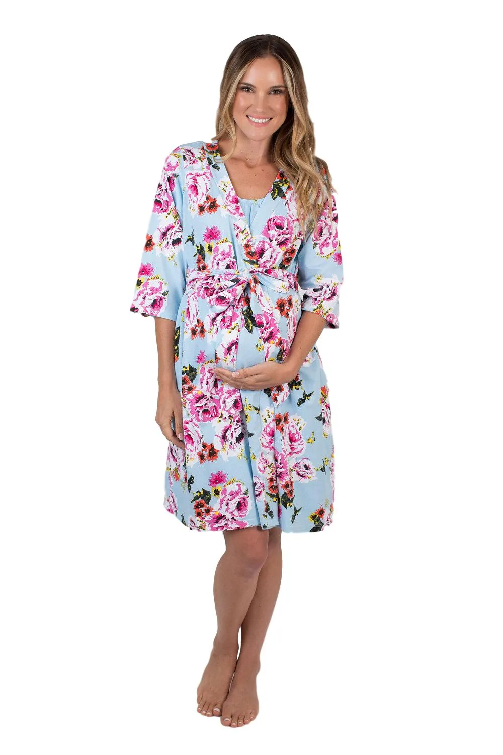 Isla Blue Floral Robe