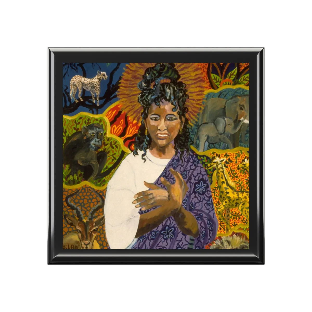 Jewelry and Keepsake Box "African Madonna"