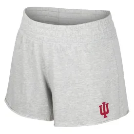 Ladies Indiana Hoosiers Drapey Grey Shorts