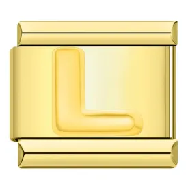 Letter L in Gold, on Gold