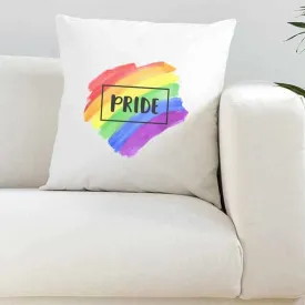 LGBTQ  Pride White Cushion Cover