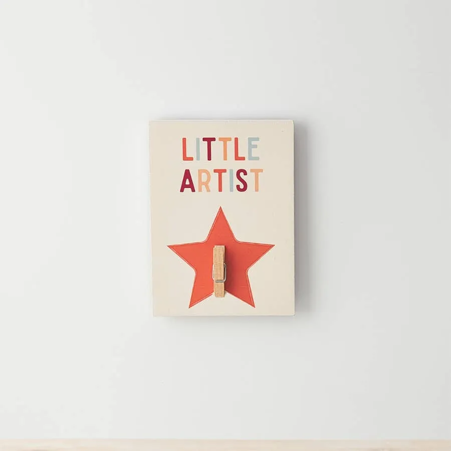 Little Artist Peg Sign, 13.5cm