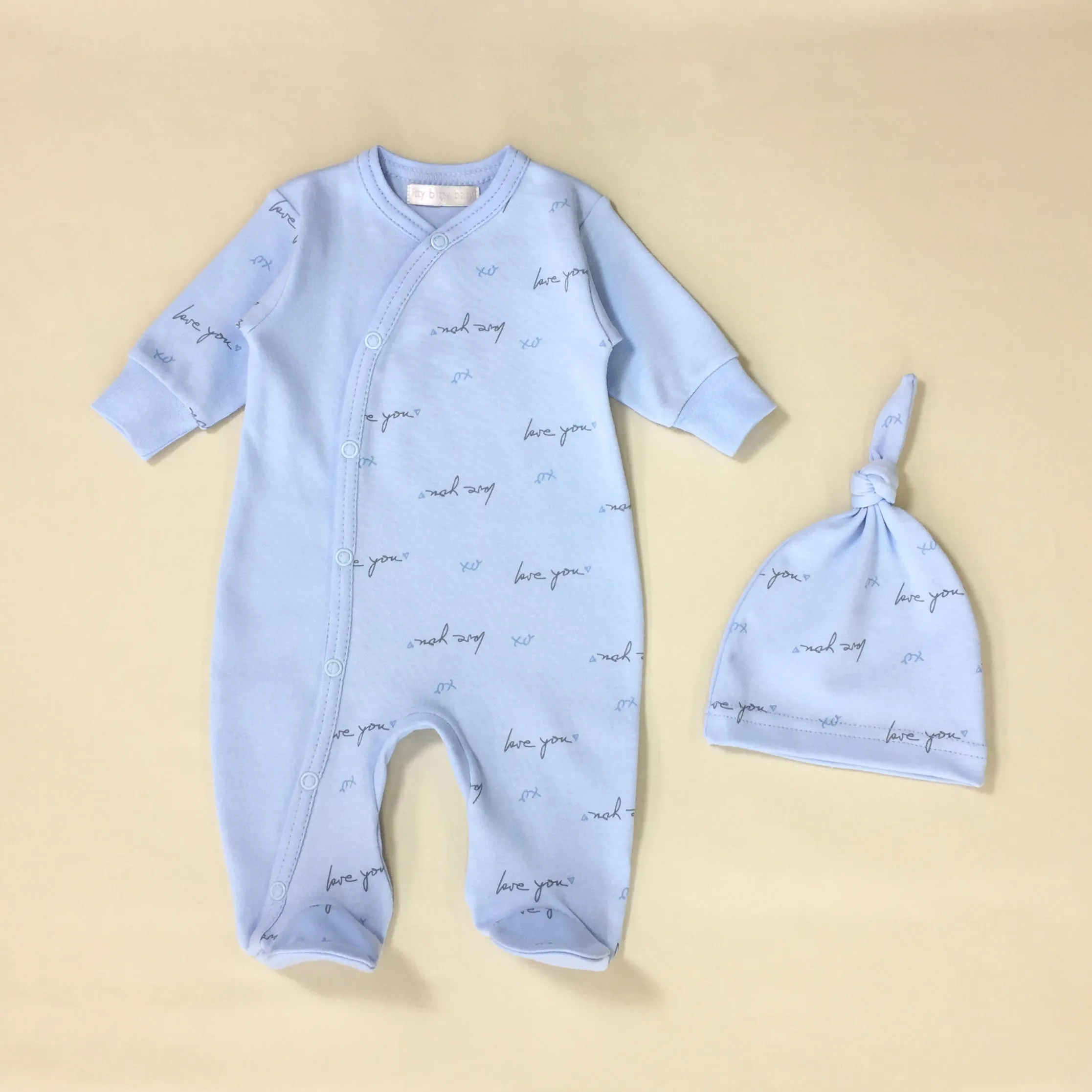 Love You ♥ Blue Layette Set