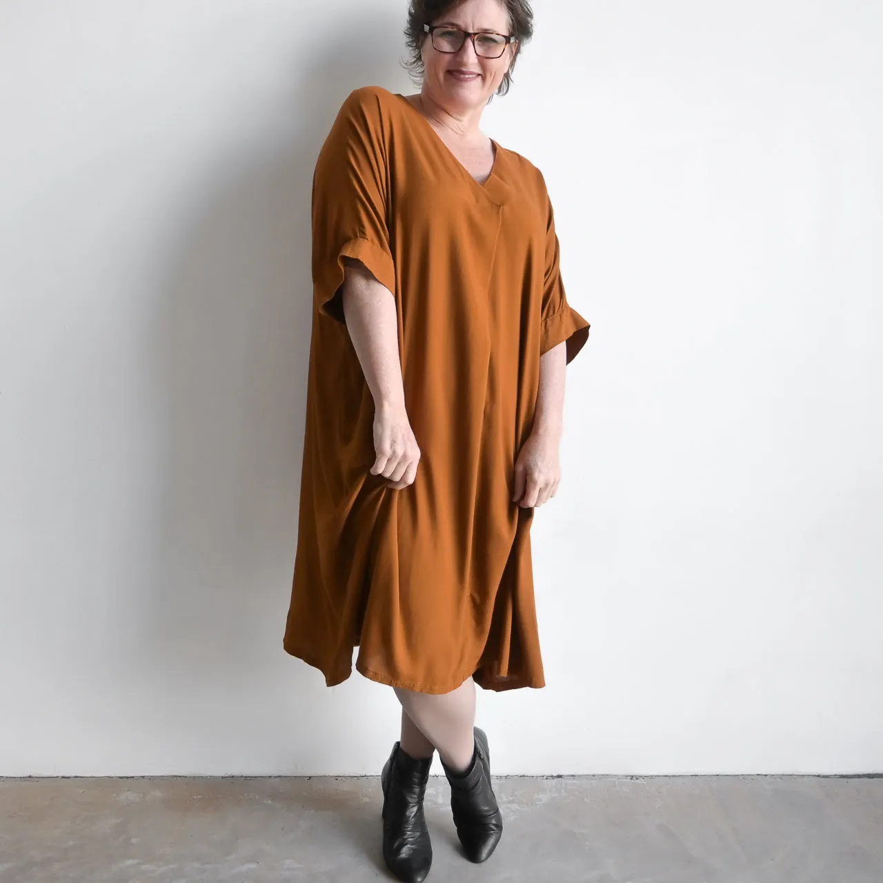 Lucy In The Sky Kaftan Dress - Almond Brown