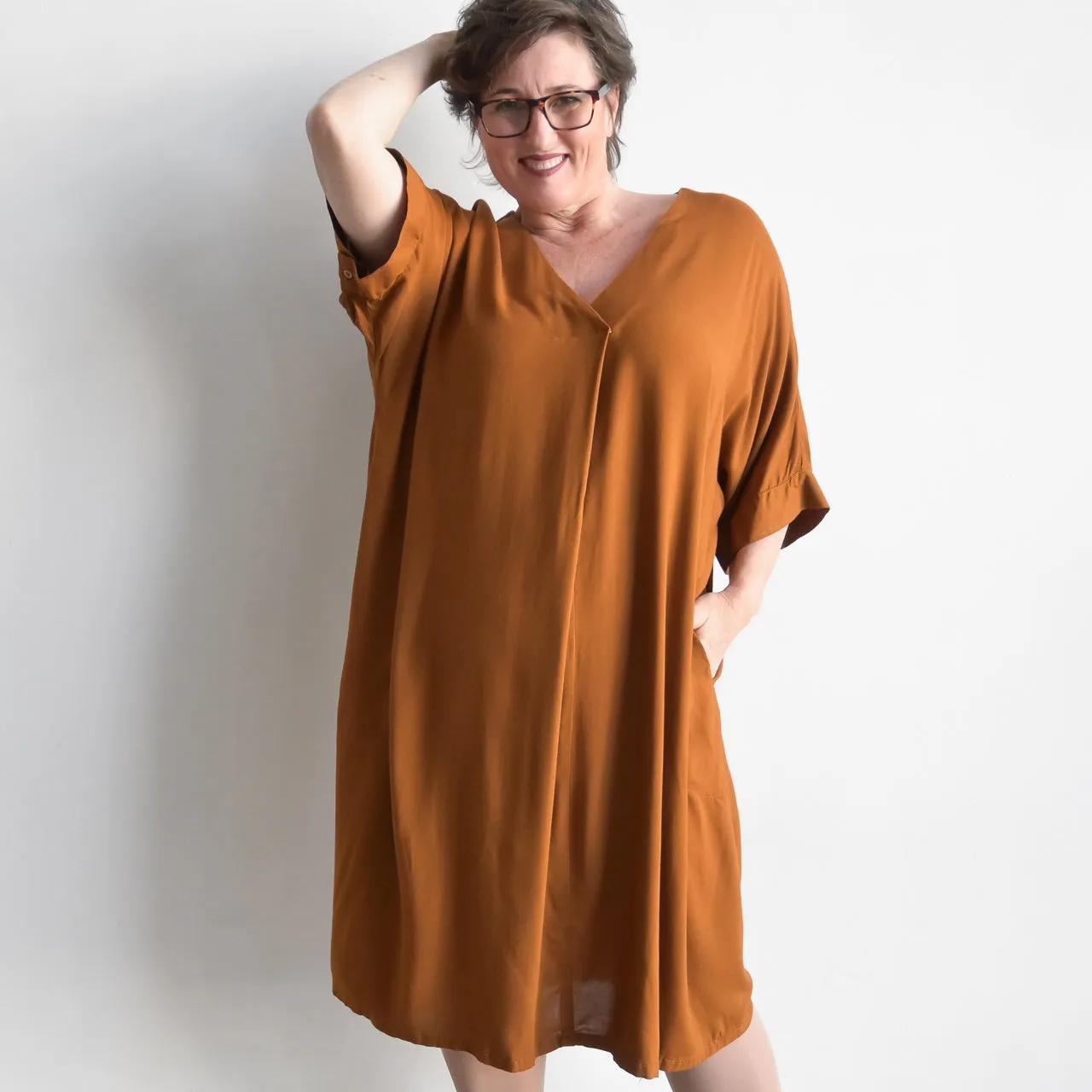 Lucy In The Sky Kaftan Dress - Almond Brown