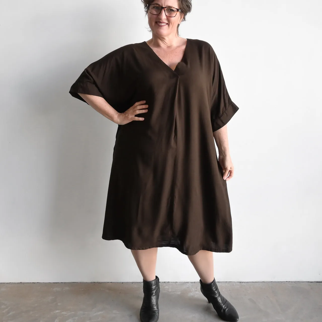 Lucy In The Sky Kaftan Dress - Peppercorn Brown