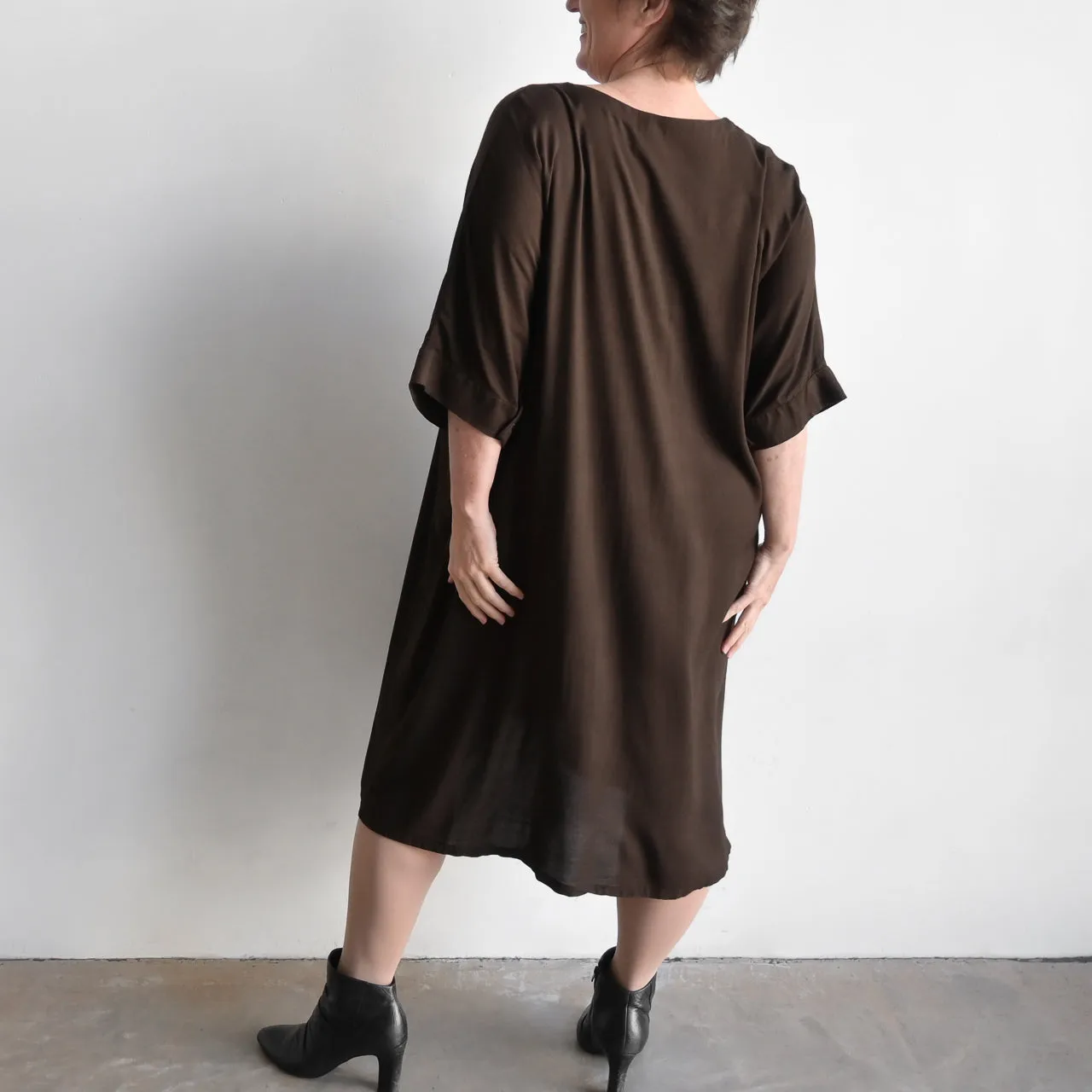 Lucy In The Sky Kaftan Dress - Peppercorn Brown